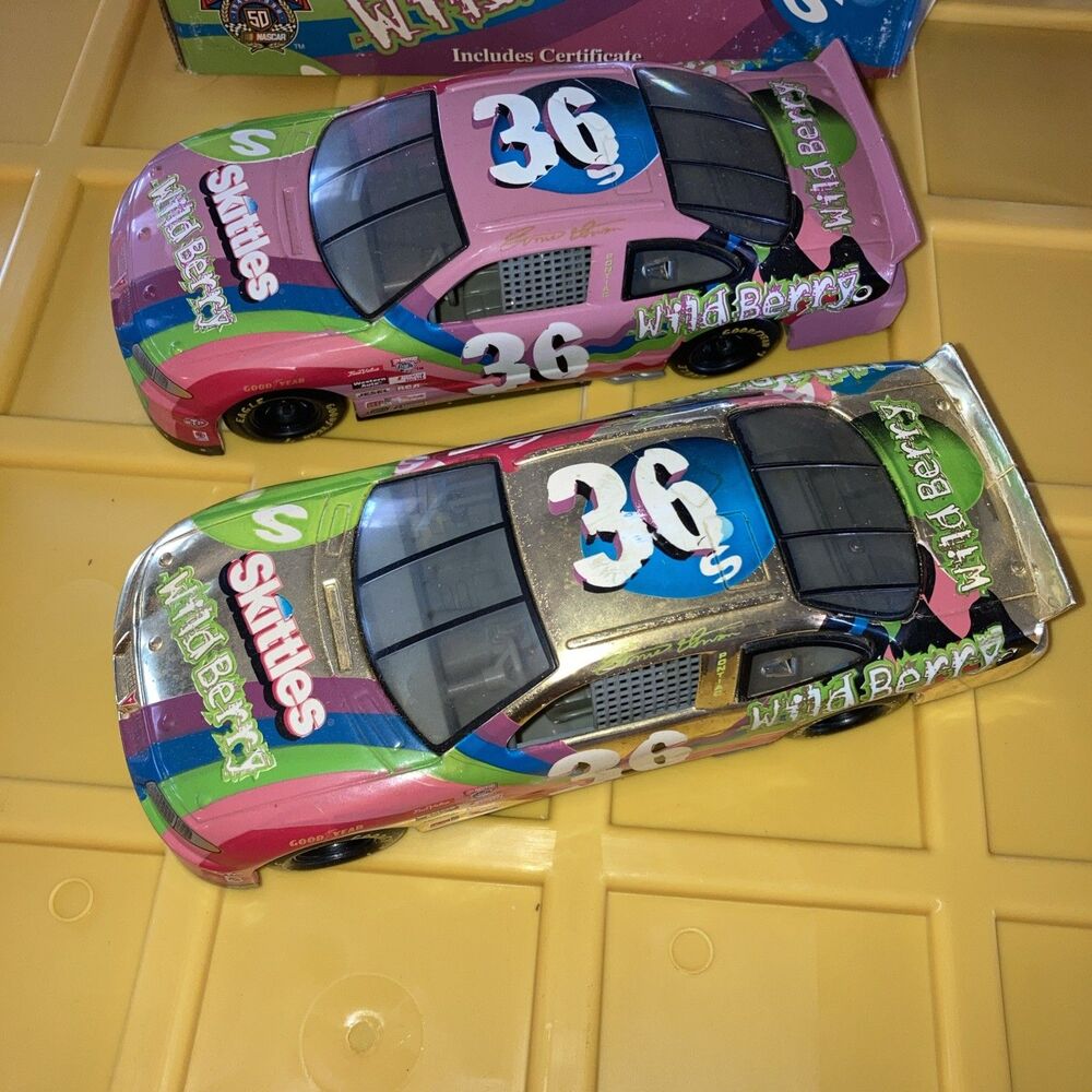 RACING CHAMPIONS NASCAR #36 ERNIE IRVAN SKITTLES WILD BERRY 2 CAR SET 1 or 5,000